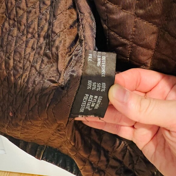 Vintage Distressed Oakwood Classic Leather Jacket Men's Large Johnny Depp Style - Picture 9 of 16